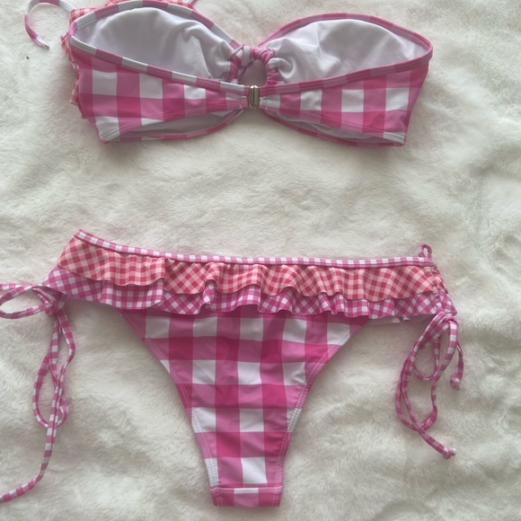Pink Gingham Bikini Set - Picture 2 of 5